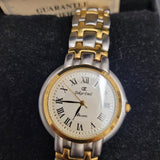 Oskar Emil Milano Two Tone Roman Numeral Quartz Date Bracelet Watch Boxed NOS #11