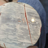 Chinese Painting Stone Display Disc with Stand