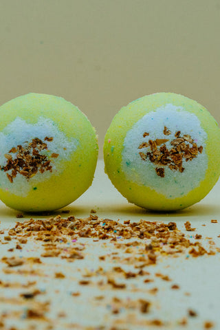 Lemon and lime essential oil bath bomb