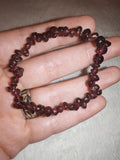 Natural Garnet Chipstone Stretch Bracelet | Deep Red Gemstone Bracelet