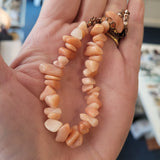 Peach Aventurine Chipstone Bracelet | Natural Gemstone Adjustable Bracelet