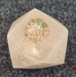 Cornwall Pearl Multi-Faceted Glass Paperweight