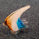 Murano Style Hand-Blown Glass Angel Fish Paperweight