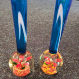 Pair of Murano Style Art Glass Bud Vases