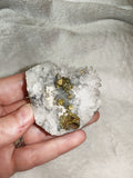 Quartz Druzy Cluster with Chalcopyrite – Approx. 90g