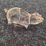 Langham Style Clear Glass Pig Paperweight