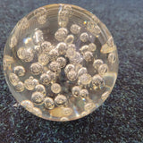 Large Clear Controlled Bubble Large Clear Controlled Bubble Art Glass Paperweight | Handcrafted Glass Sphere | 1.44kg | #16