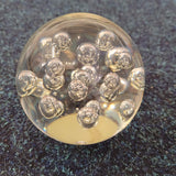 Large Clear Controlled Bubble Large Clear Controlled Clear Controlled Bubble Art Glass Paperweight | Handcrafted Glass Sphere | 910g | #17