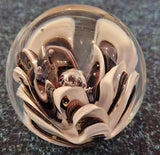Wedgwood Brown & White Swirl Art Glass Paperweight