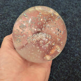 Clear Controlled Bubble Art Glass Paperweight | Handcrafted Glass Sphere | 910g | #18