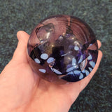 Purple Glass Art Paperweight #35