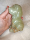 Afghanistan Jade Dog Carving - 780g - repaired