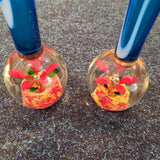 Pair of Murano Style Art Glass Bud Vases
