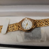 Vintage Copperfield Ladies Gold Tone Quartz Bracelet Watch Boxed NOS #8