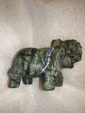 Serpentine Elephant Carving - 300g