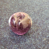 Purple Bubble Effect Glass Apple Paperweight