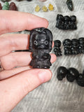 Black Obsidian Character Carving
