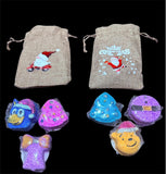 Christmas mini bath bomb trip with gift bag
