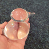 Clear Glass Duck Paperweight (Possibly Pasco of Norway)