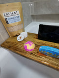 Handmade wooden bath tray