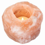 Himalayan rock salt single candle holder